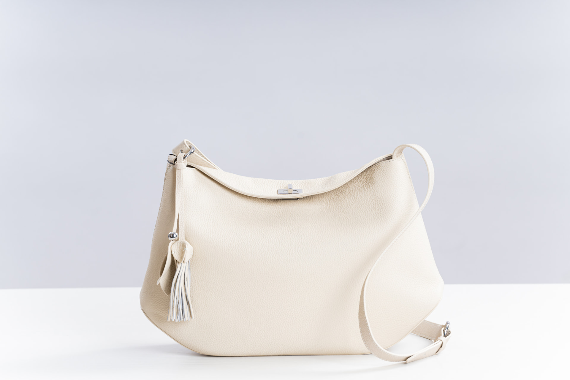 Marielle Baguette in Ivory — front view