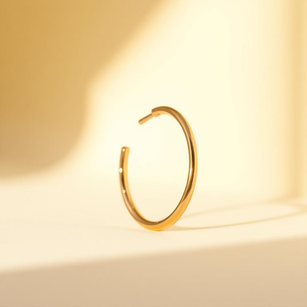 Huggie Earrings in Gold — side view