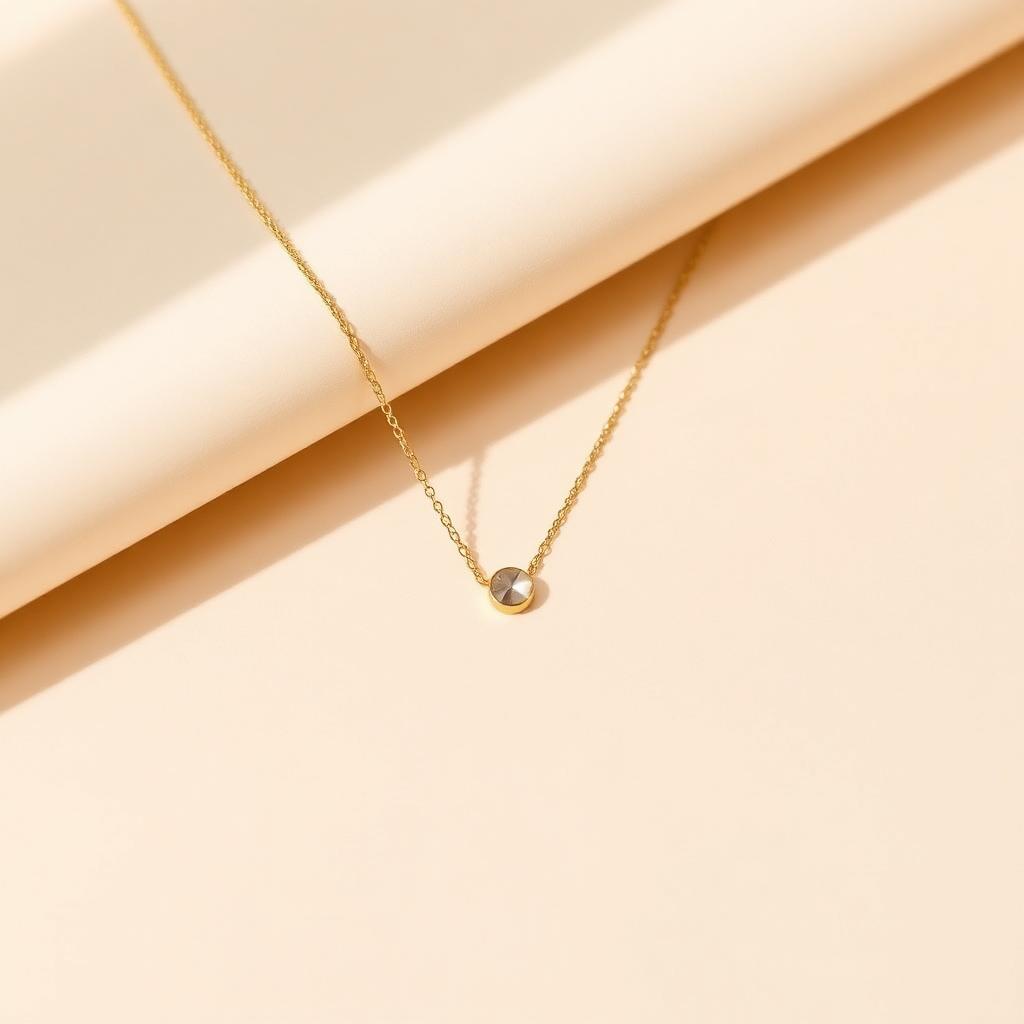 Pendant Necklace in Gold — front view
