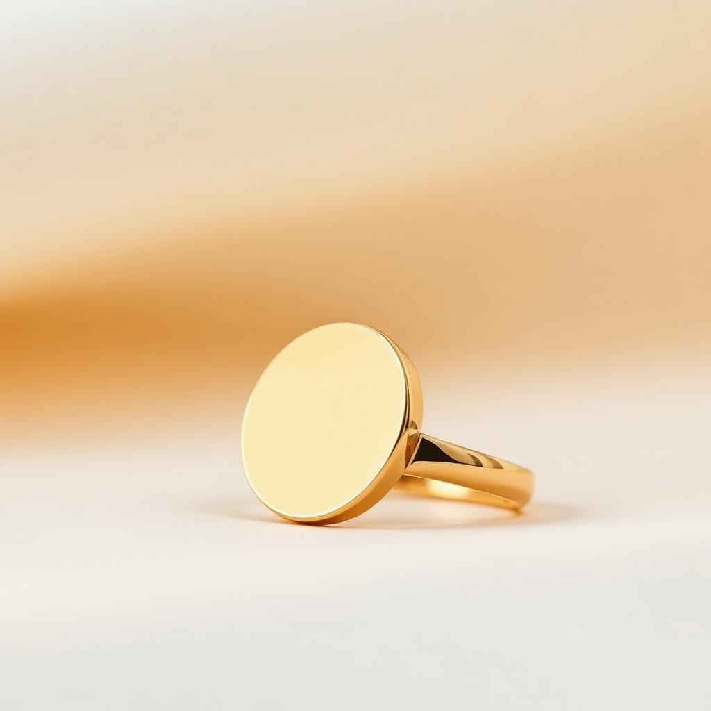Signet Ring in Gold — side view